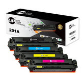 4 Pack UP Compatible Toner Cartridge Replacement for HP 201A (1 Black, 1 Cyan, 1 Magenta, 1 Yellow)