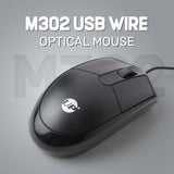 UP USB Mouse with Optical Sensor, 3 Buttons, Wired Mouse For PC & Laptop - M302