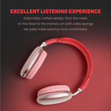 P9 Bluetooth Wireless Headset Over-Ear Headphone With Mic (Pink)