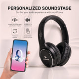 ARIZONE Bluetooth Headphones Over Ear, Bluetooth 5.3 Wireless Headphones, 12H Playtime, Foldable Headphones for Phone/PC(Black)