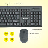 ARIZONE MK1623 Wireless Arabic/English Keyboard And Mouse Combo For Windows, 2.4 Ghz Wireless, Compact Wireless Mouse, Multimedia And Shortcut Keys, Pc/Laptop