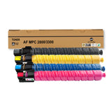 4 Pack UP Compatible Copier Toner for  AF MPC 2800/3300 ( Cyan, Yellow, Magenta, Black )